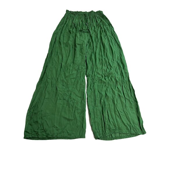 Kiwi Saint Tropez Wide Leg Pants in Green - Picture 1 of 5